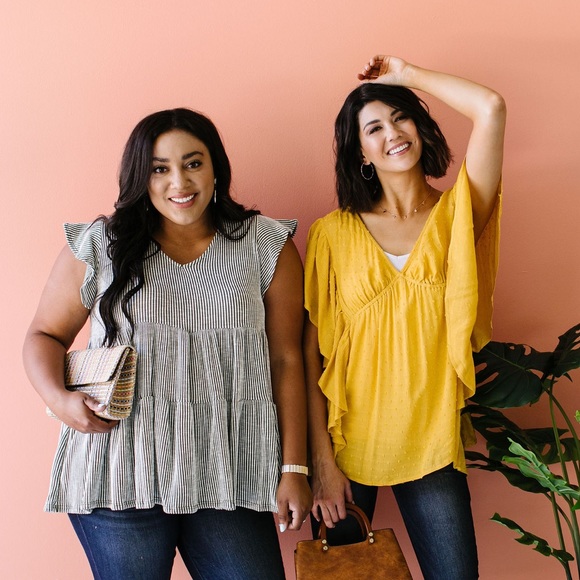 Ruffle Sleeve Tiered Babydoll in Olive - Picture 9 of 11